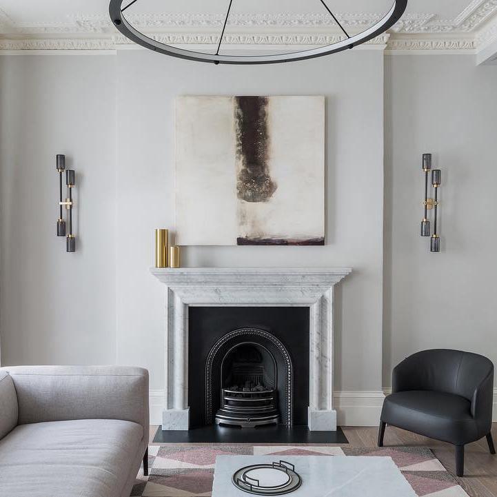 Modern Asymmetric Brass Wall Sconce with Cylindrical Glass Shades for Luxury Interiors