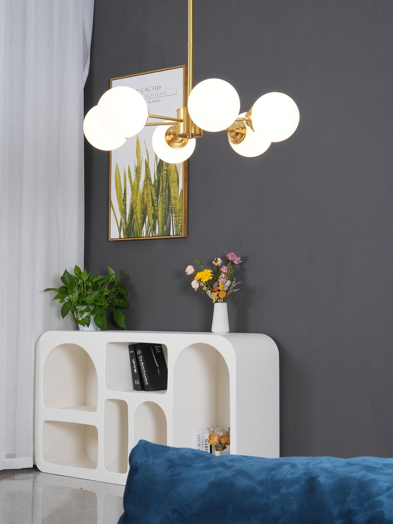 modern-asymmetrical-brass-chandelier-with-opal-glass-globe-shades-for-living-and-dining-rooms