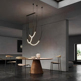 Modern Bamboo Knot LED Linear Pendant Light for Duplex Staircase and Loft High Ceiling