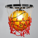 Modern Basketball Hoop Hanging Lamp LED Ceiling Fixture for Sports Theme Decor
