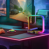 Modern Bedside LED Table Lamp with Wireless Charging Station and Auto Shut Off Timer