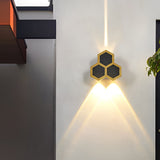 Modern Beehive LED Outdoor Wall Washer Light Waterproof Up and Down Exterior Sconce