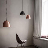 Modern Bell Shape Aluminum Pendant Light Minimalist Hanging LED Ceiling Fixture for Dining Room
