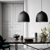 Modern Bell Shape Aluminum Pendant Light Minimalist Hanging LED Ceiling Fixture for Dining Room