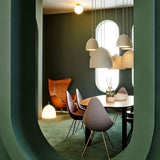 Modern Bell Shape Aluminum Pendant Light Minimalist Hanging LED Ceiling Fixture for Dining Room