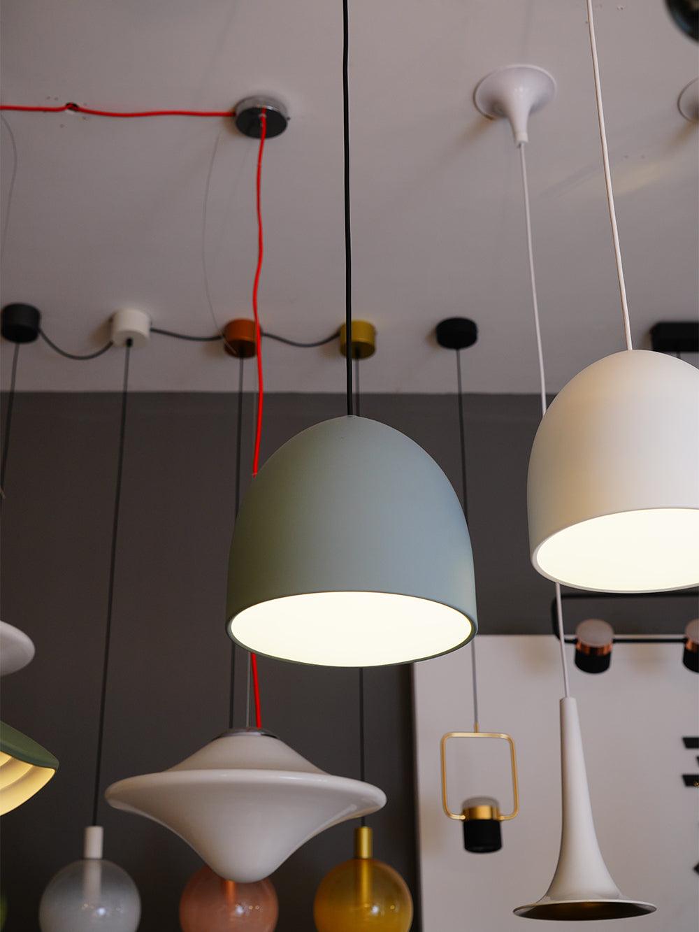 Modern Bell Shape Aluminum Pendant Light Minimalist Hanging LED Ceiling Fixture for Dining Room