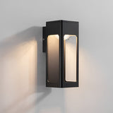 Modern Black 12W LED Outdoor Wall Sconce Waterproof Rectangular Exterior Porch Light