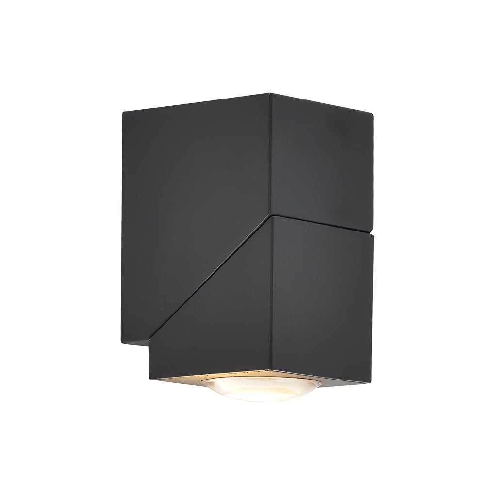 Modern Black Adjustable Motion Sensor Outdoor Wall Sconce IP64 Waterproof Up and Down Exterior Light