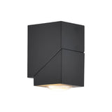 Modern Black Adjustable Motion Sensor Outdoor Wall Sconce IP64 Waterproof Up and Down Exterior Light
