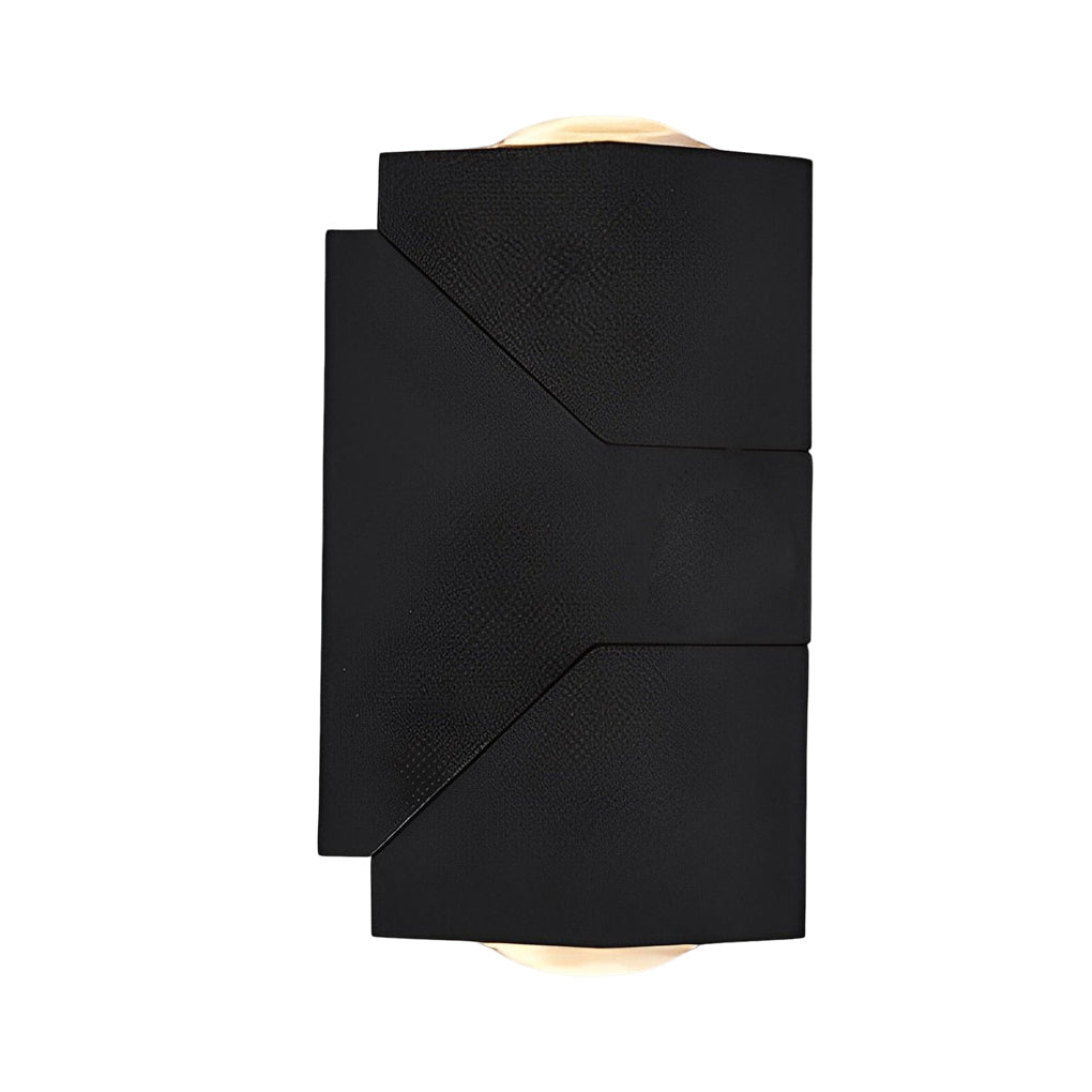 Modern Black Adjustable Motion Sensor Outdoor Wall Sconce IP64 Waterproof Up and Down Exterior Light