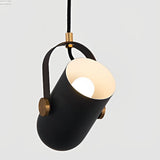 Modern Black Aluminum Alloy Industrial Pendant Light with Adjustable Lamp Head