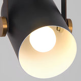 Modern Black Aluminum Alloy Industrial Pendant Light with Adjustable Lamp Head