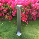 Modern Black Aluminum Alloy Solar Powered LED Lawn Light Waterproof Outdoor Pathway Lamp