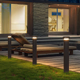 Modern Black Aluminum LED Landscape Path Light Waterproof Outdoor Garden Bollard Lamp 31 Inch
