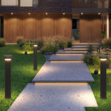 Modern Black Aluminum LED Landscape Path Light Waterproof Outdoor Garden Bollard Lamp 31 Inch