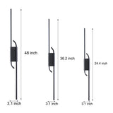 Modern Black Aluminum LED Long Strip Wall Light Minimalist Nordic Indoor Sconce Lamp