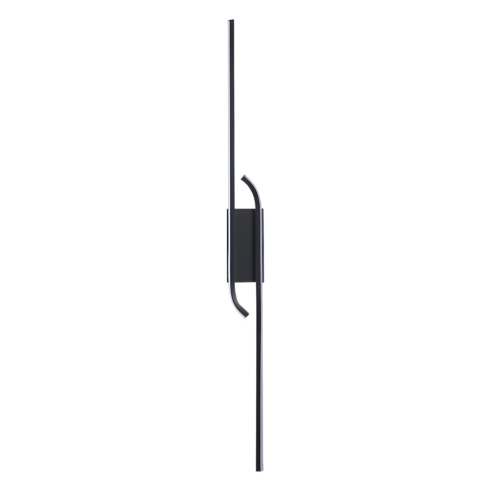 Modern Black Aluminum LED Long Strip Wall Light Minimalist Nordic Indoor Sconce Lamp
