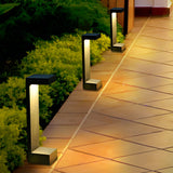 Modern Black Aluminum LED Outdoor Landscape Garden Path Bollard Light Waterproof IP65