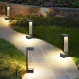 Modern Black Aluminum LED Outdoor Landscape Garden Path Bollard Light Waterproof IP65