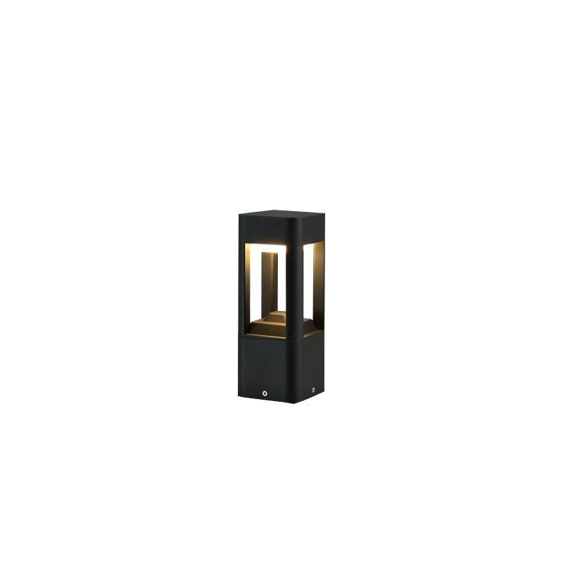 Modern Black Aluminum LED Outdoor Post Light Waterproof Landscape Garden Pathway Lamp