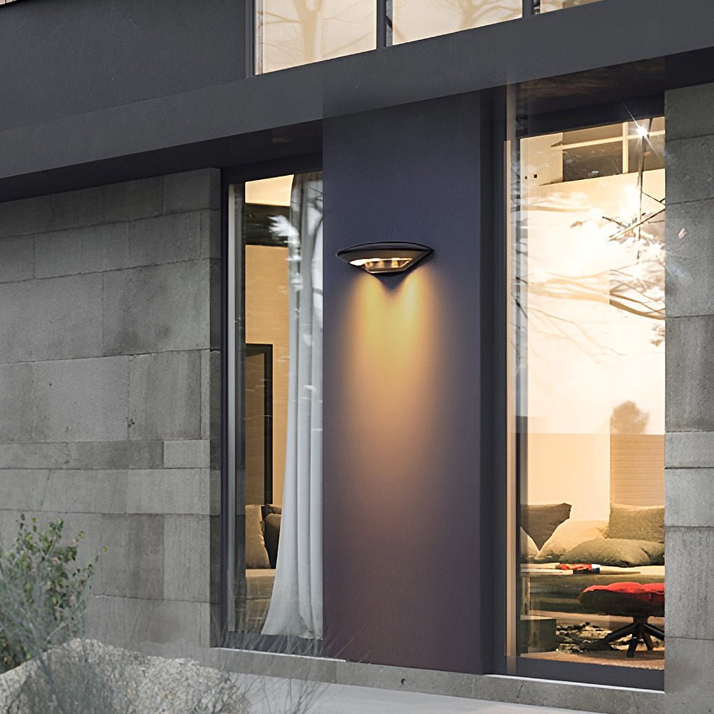 Modern Black Aluminum LED Outdoor Wall Sconce Waterproof Exterior Lighting for Garden Porch 4W Warm White