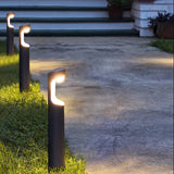 Modern Black Aluminum Outdoor Pathway Light IP65 Waterproof LED Garden Lawn Lamp