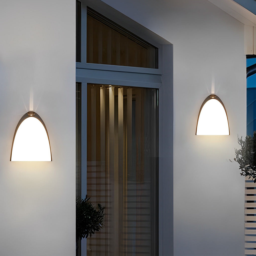 Modern Black Aluminum Outdoor Wall Sconce LED Waterproof Porch Light Garden Lighting Fixture