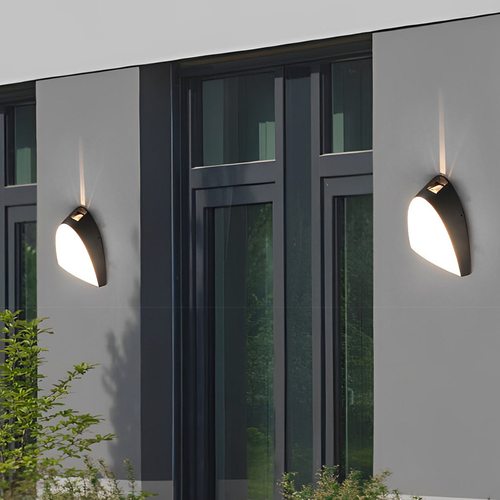Modern Black Aluminum Outdoor Wall Sconce LED Waterproof Porch Light Garden Lighting Fixture
