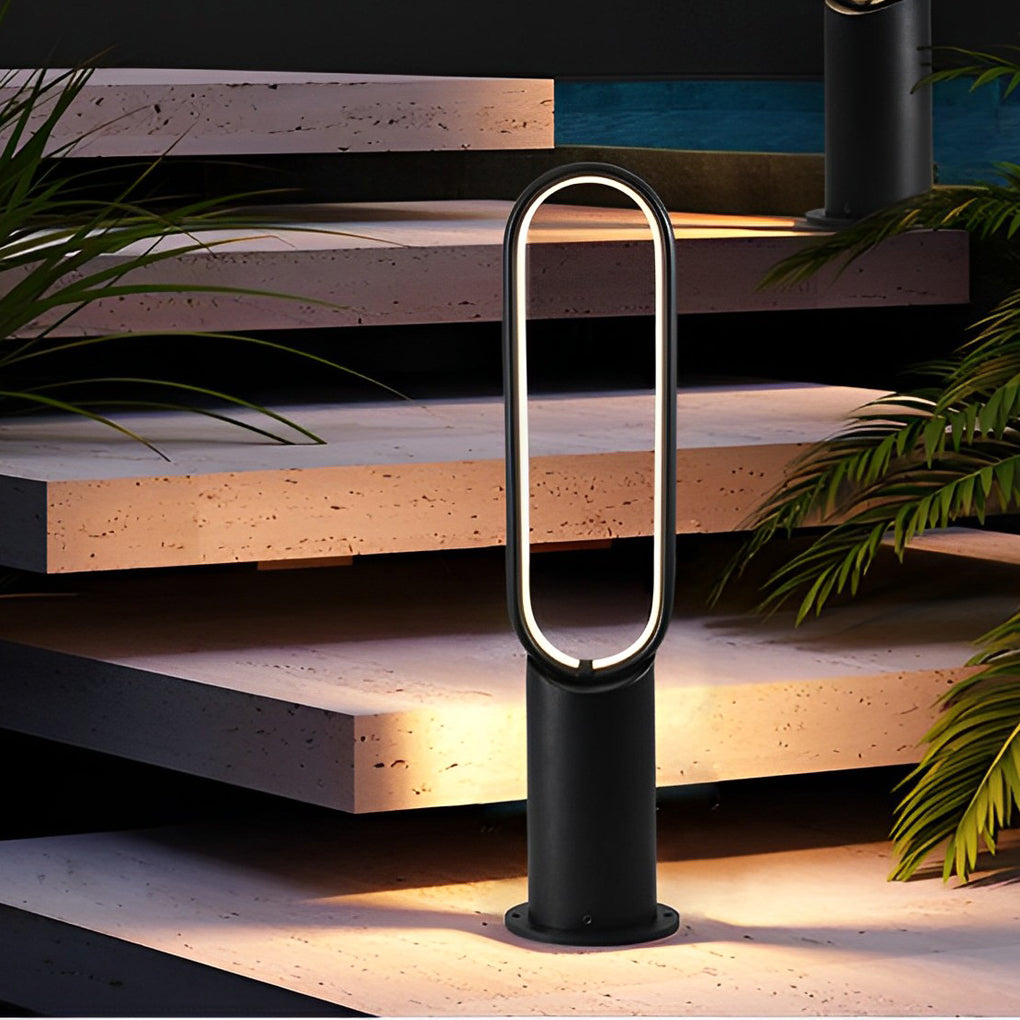 Modern Black Aluminum Solar Pathway Lights IP65 Waterproof LED Landscape Garden Path Lighting