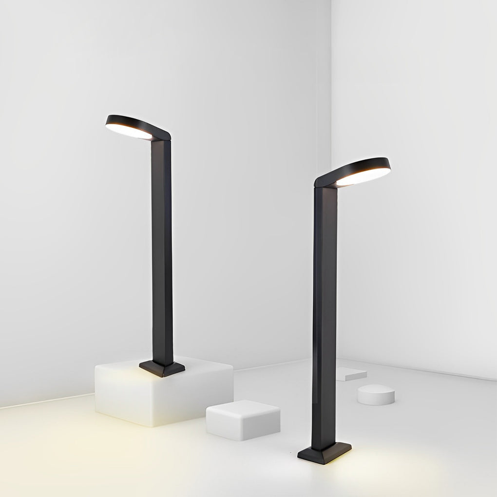 Modern Black Aluminum Waterproof LED Lawn Lamp for Outdoor Garden Path Lighting