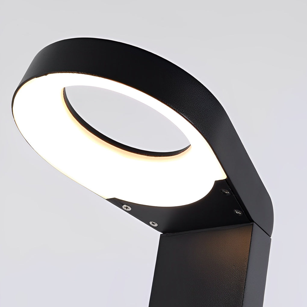 Modern Black Aluminum Waterproof LED Lawn Lamp for Outdoor Garden Path Lighting