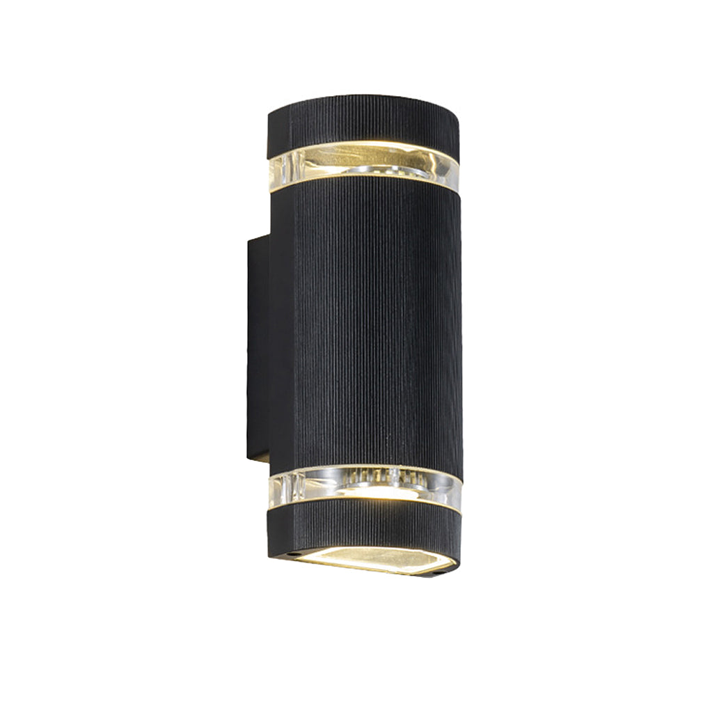 Modern Black Aluminum Waterproof LED Up and Down Outdoor Wall Sconce Lighting