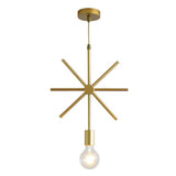 Modern Black and Gold Geometric Pendant Light Rounded Square Metal Hanging Fixture