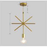 Modern Black and Gold Geometric Pendant Light Rounded Square Metal Hanging Fixture