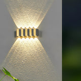 Modern Black and Gold IP65 Waterproof LED Outdoor Up and Down Wall Sconce Light