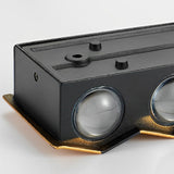 Modern Black and Gold IP65 Waterproof LED Outdoor Up and Down Wall Sconce Light