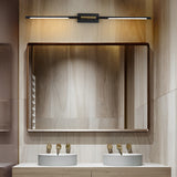 Modern Black and Gold Linear LED Bathroom Vanity Light Wall Sconce for Mirror and Powder Room