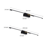 Modern Black and Gold Linear LED Bathroom Vanity Light Wall Sconce for Mirror and Powder Room