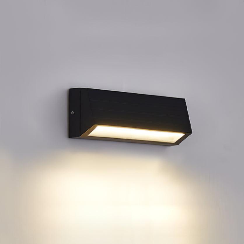 Modern Black Circular LED Outdoor Step Light and Exterior Wall Sconce for Patios and Stairways