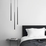 Modern Black Conical Tube Pendant Light COB LED Nordic Hanging Lamp for Dining Room