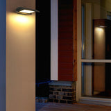 Modern Black Curved Outdoor LED Wall Sconce Waterproof Exterior Porch Light