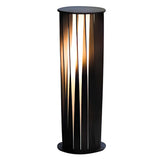 Modern Black Cylindrical Solar LED Pathway Lights IP65 Waterproof Outdoor Garden Landscape Lamp