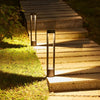 Modern Black Die Cast Aluminum LED Pathway Light Waterproof IP65 Round Outdoor Garden Bollard