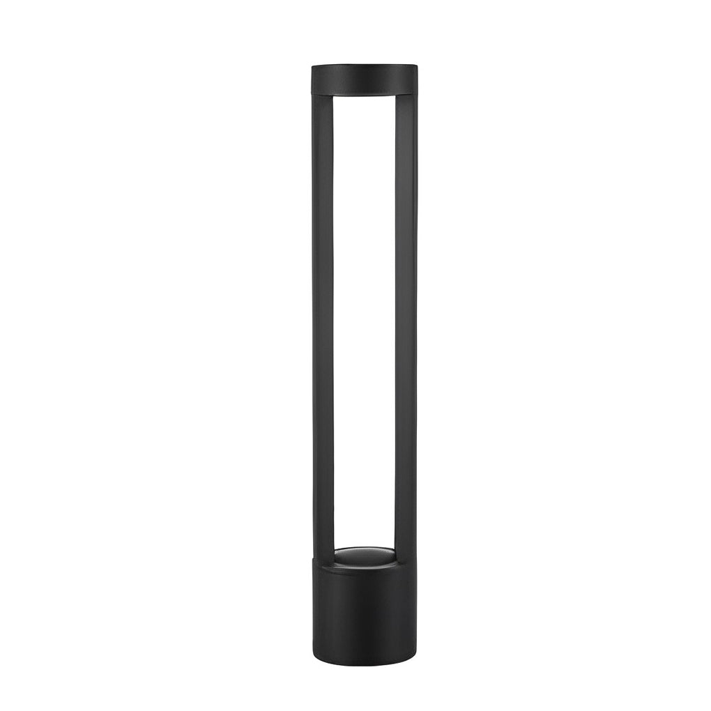 Modern Black Die Cast Aluminum LED Pathway Light Waterproof IP65 Round Outdoor Garden Bollard