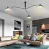 Modern Black Duckbill Shade Chandelier with Adjustable Swing Long Light Arms