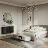 Modern Black Firefly LED Branch Chandelier Botanical Floral Ceiling Light Fixture