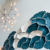 Modern Black Firefly LED Branch Chandelier Botanical Floral Ceiling Light Fixture