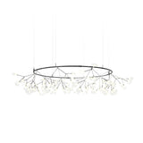 Modern Black Firefly LED Branch Chandelier Botanical Floral Ceiling Light Fixture