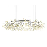 Modern Black Firefly LED Branch Chandelier Botanical Floral Ceiling Light Fixture