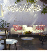 Modern Black Firefly LED Branch Chandelier Botanical Floral Ceiling Light Fixture